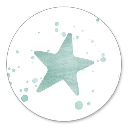 Mintgroene ster en spetters